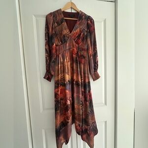 All Saints Autumn Tones Long Sleeve Dress